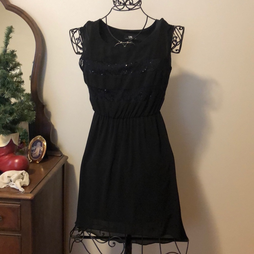 Black Sequin Dress